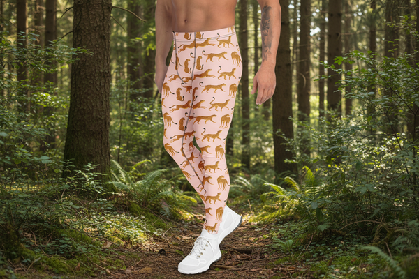 Animal Print Designer Meggings, Men's Leggings