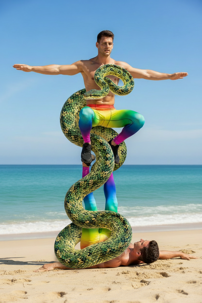 Rainbow Ombre Meggings, Gay Pride Designer Men's Leggings