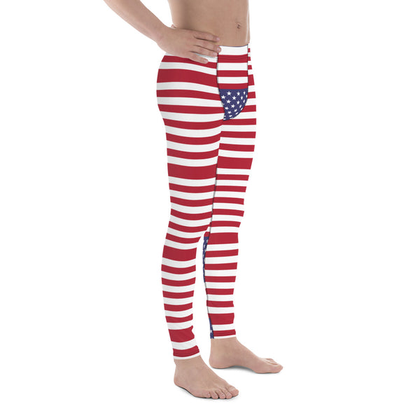 American Flag Meggings, Patriotic Men's Leggings