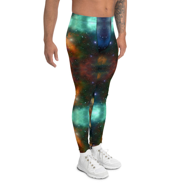 Mystic Lightning Men's Leggings, Colorful Best Mens Lightning Storm Pants, Thunder Lightning Leggings For Men-Made in USA/EU/MX (US Size: XS-3XL)&nbsp;Lighting Abstract Designer Print Sexy Meggings Men's Workout Gym Tights Leggings, Men's Compression Tights Pants&nbsp;&nbsp;