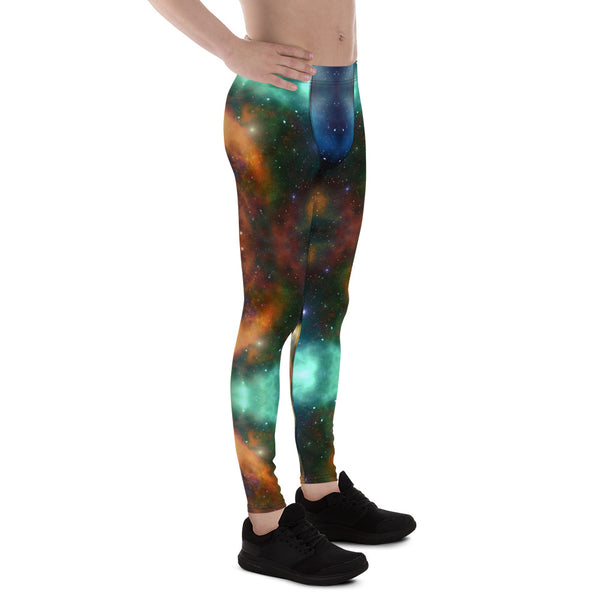 Mystic Lightning Men's Leggings, Colorful Best Mens Lightning Storm Pants, Thunder Lightning Leggings For Men-Made in USA/EU/MX (US Size: XS-3XL)&nbsp;Lighting Abstract Designer Print Sexy Meggings Men's Workout Gym Tights Leggings, Men's Compression Tights Pants&nbsp;&nbsp;