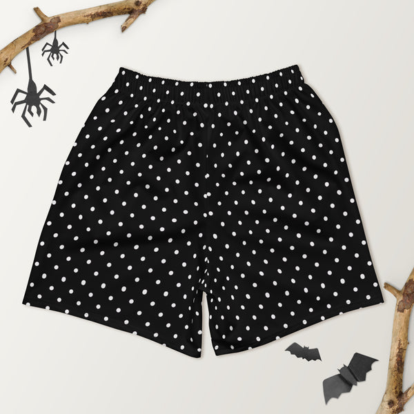 Polka Dots Men's Shorts, Best Men's Recycled Athletic Shorts