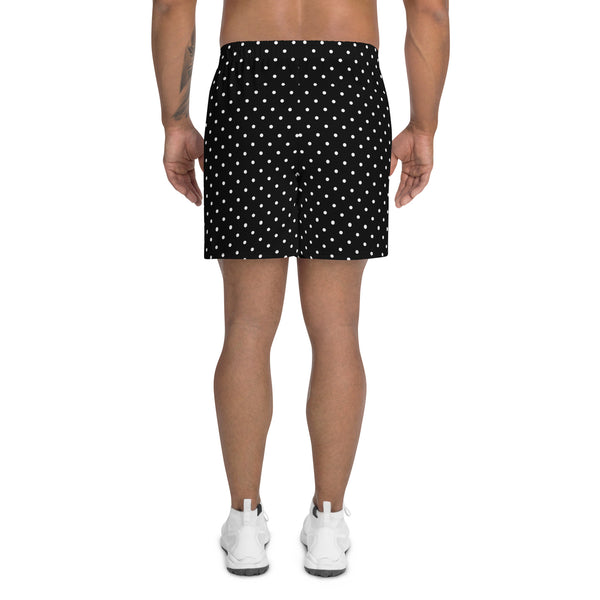 Polka Dots Men's Shorts, Best Men's Recycled Athletic Shorts