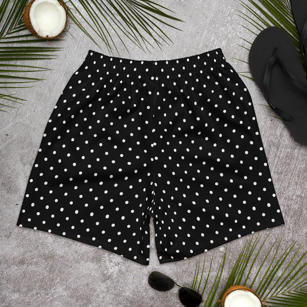 Polka Dots Men's Shorts, Best Men's Recycled Athletic Shorts