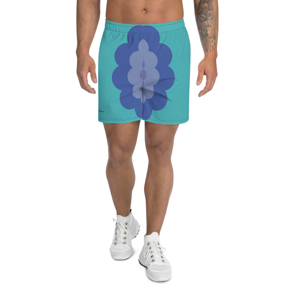 Blue Floral Men's Shorts, Best Men's Recycled Athletic Shorts