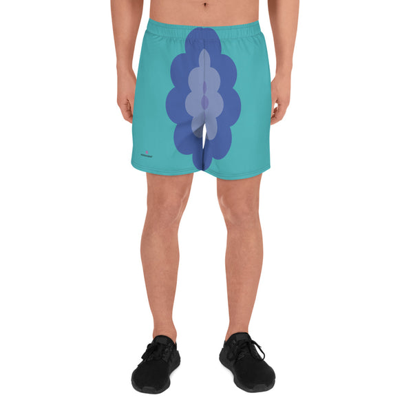 Blue Floral Men's Shorts, Best Men's Recycled Athletic Shorts