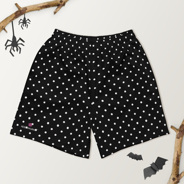 Polka Dots Men's Shorts, Best Men's Recycled Athletic Shorts