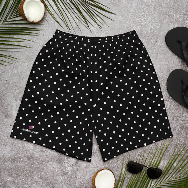 Polka Dots Men's Shorts, Best Men's Recycled Athletic Shorts