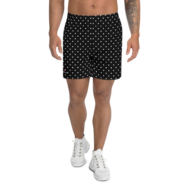 Polka Dots Men's Shorts, Best Men's Recycled Athletic Shorts