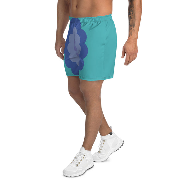 Blue Floral Men's Shorts, Best Men's Recycled Athletic Shorts