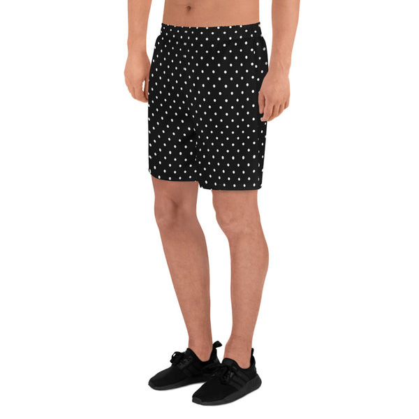 Polka Dots Men's Shorts, Best Men's Recycled Athletic Shorts