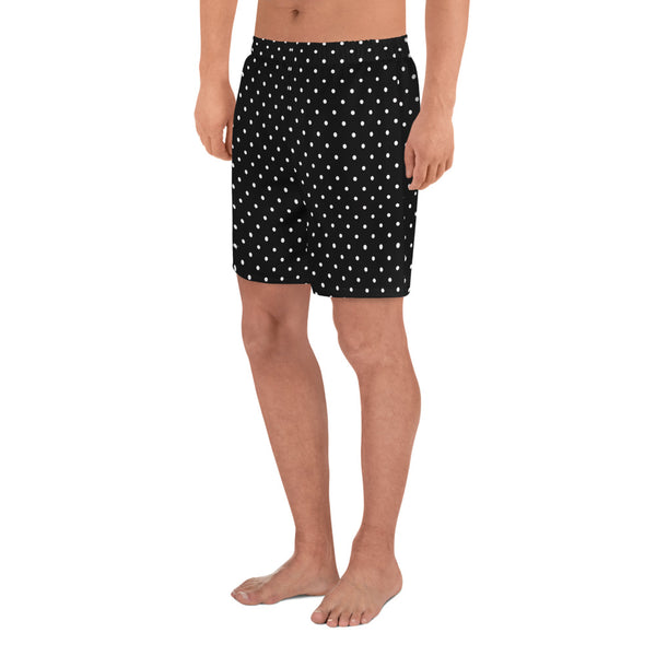 Polka Dots Men's Shorts, Best Men's Recycled Athletic Shorts