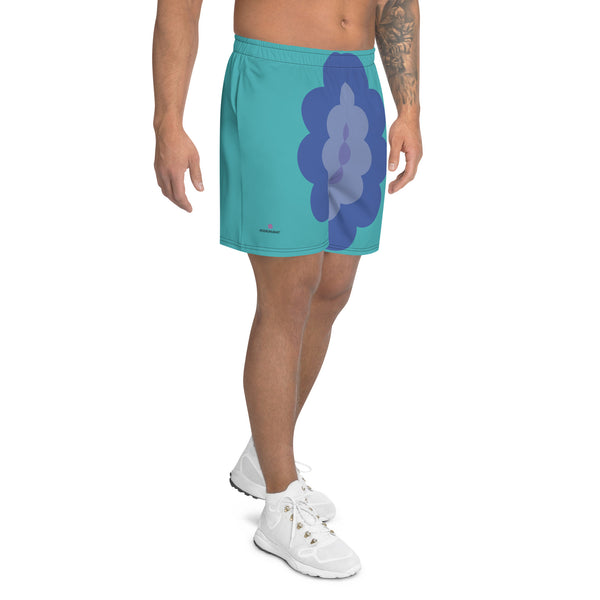 Blue Floral Men's Shorts, Best Men's Recycled Athletic Shorts