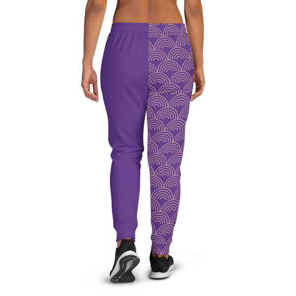 Purple Pattern Print Women's Joggers