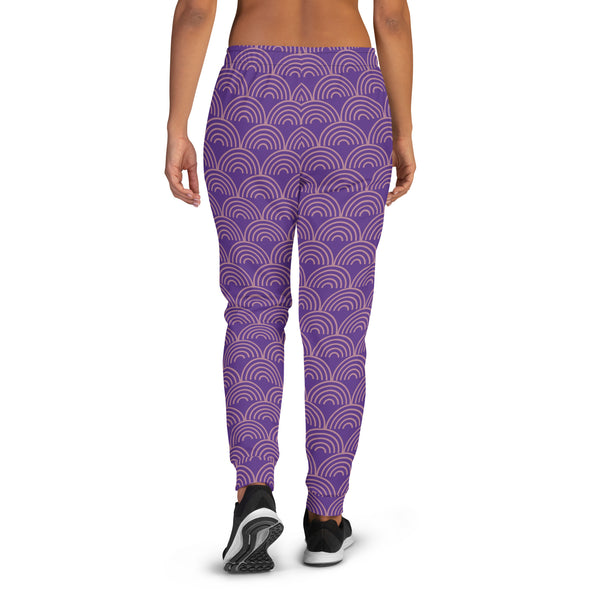 Purple Pattern Print Women's Joggers