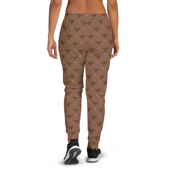 Brown Pink Rainbow Women's Joggers