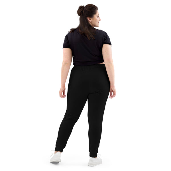 Black Solid Color Women's Joggers