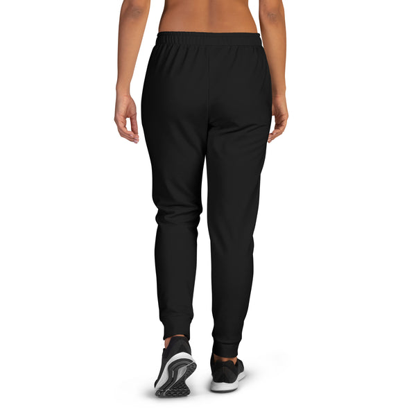 Black Solid Color Women's Joggers