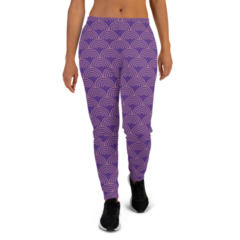 Purple Pattern Print Women's Joggers