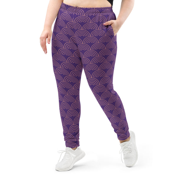 Purple Pattern Print Women's Joggers