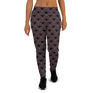 Black Rainbow Print Women's Joggers