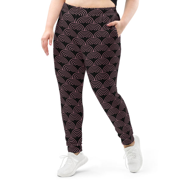 Black Rainbow Print Women's Joggers