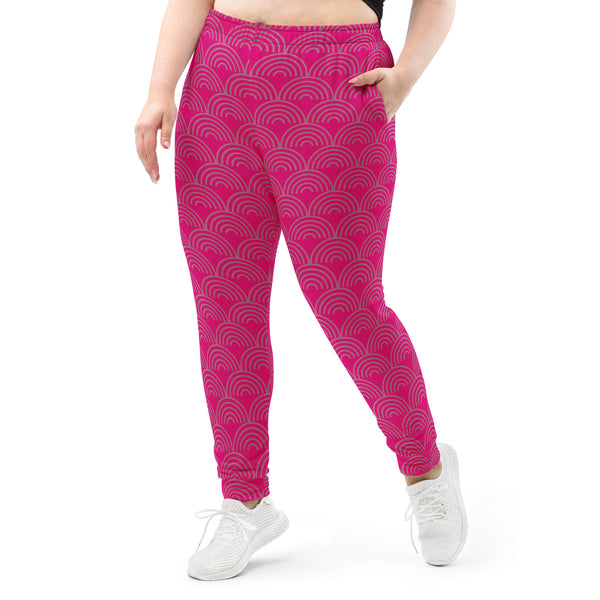 Pink Rainbow Print Women's Joggers