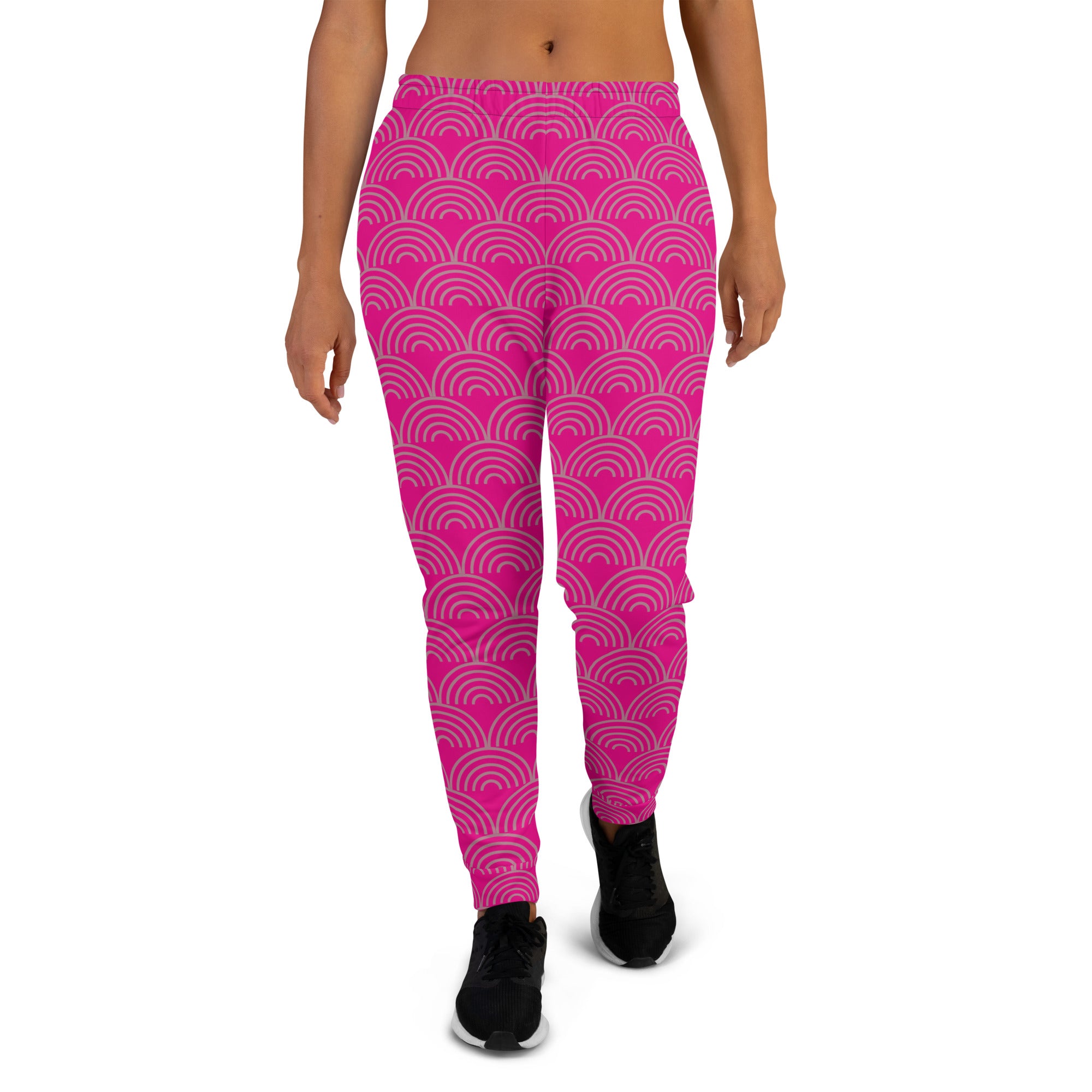 Pink Rainbow Print Women's Joggers