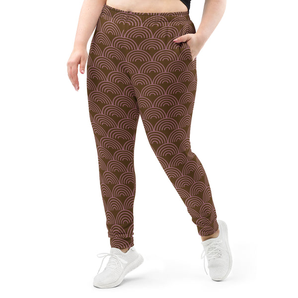 Brown Pink Rainbow Women's Joggers