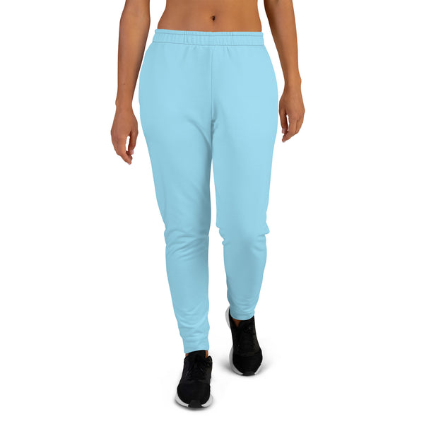 Blue Solid Color Women's Joggers