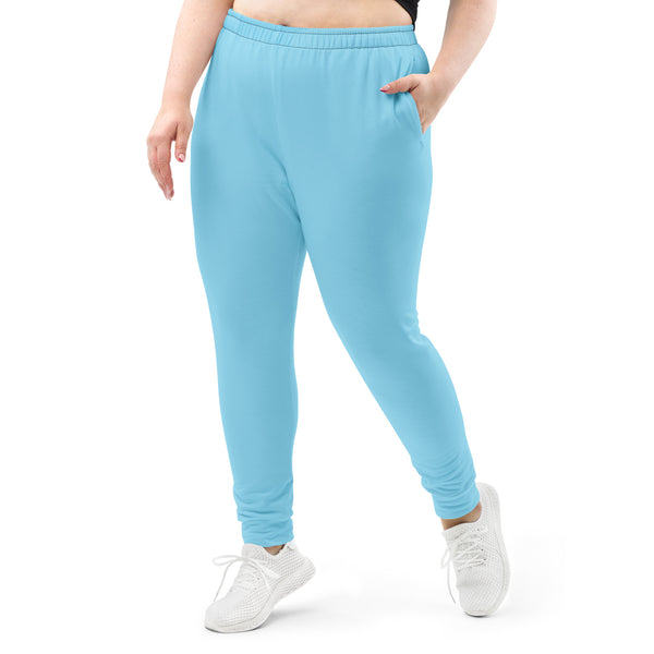 Blue Solid Color Women's Joggers