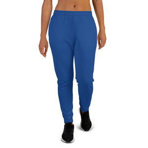 Blue Solid Color Women's Joggers