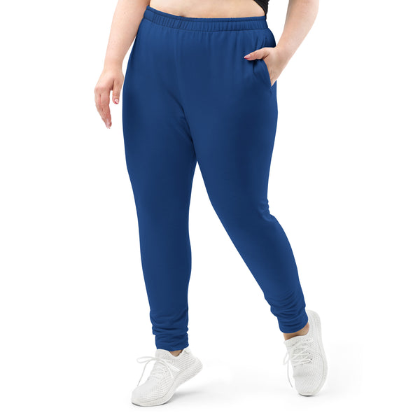 Blue Solid Color Women's Joggers