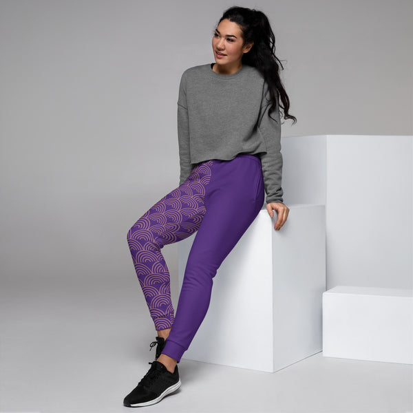 Purple Pattern Print Women's Joggers