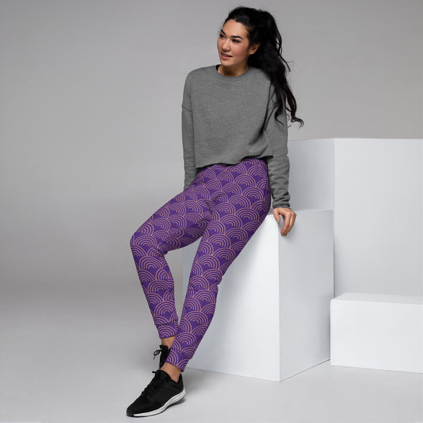 Purple Pattern Print Women's Joggers