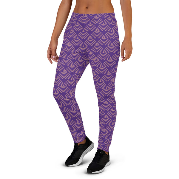 Purple Pattern Print Women's Joggers