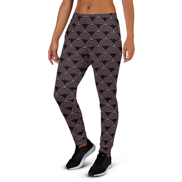 Black Rainbow Print Women's Joggers