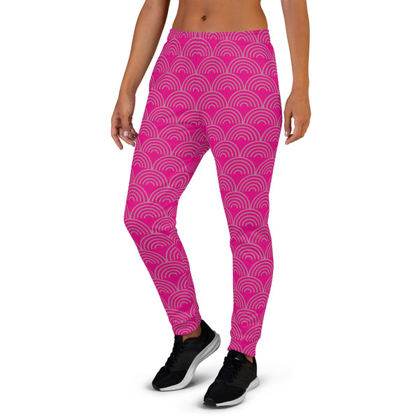 Pink Rainbow Print Women's Joggers