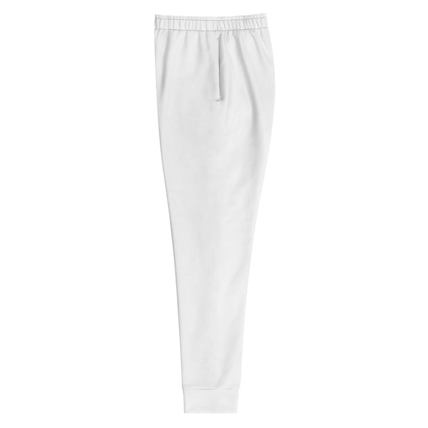 White Solid Color Women's Joggers