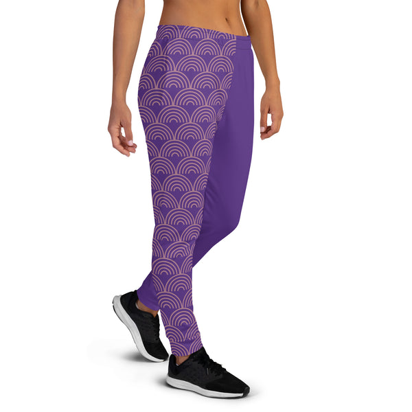 Purple Pattern Print Women's Joggers