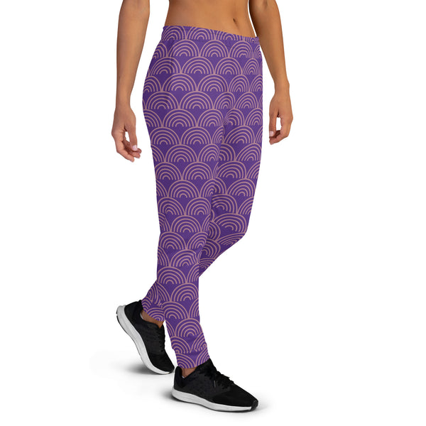 Purple Pattern Print Women's Joggers