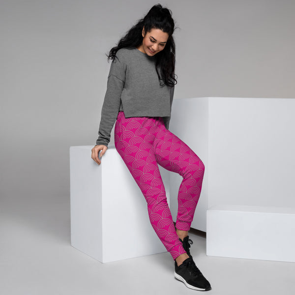 Pink Rainbow Print Women's Joggers