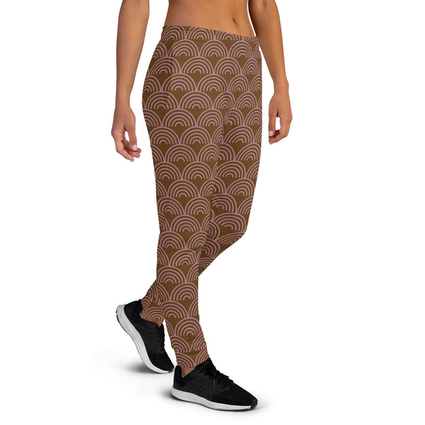 Brown Pink Rainbow Women's Joggers