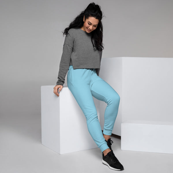 Blue Solid Color Women's Joggers