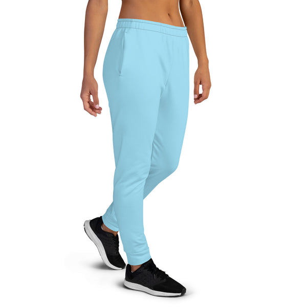 Blue Solid Color Women's Joggers