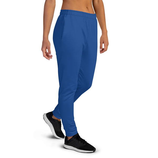 Blue Solid Color Women's Joggers