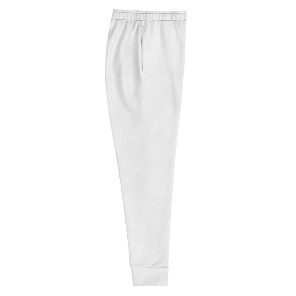 White Solid Color Women's Joggers