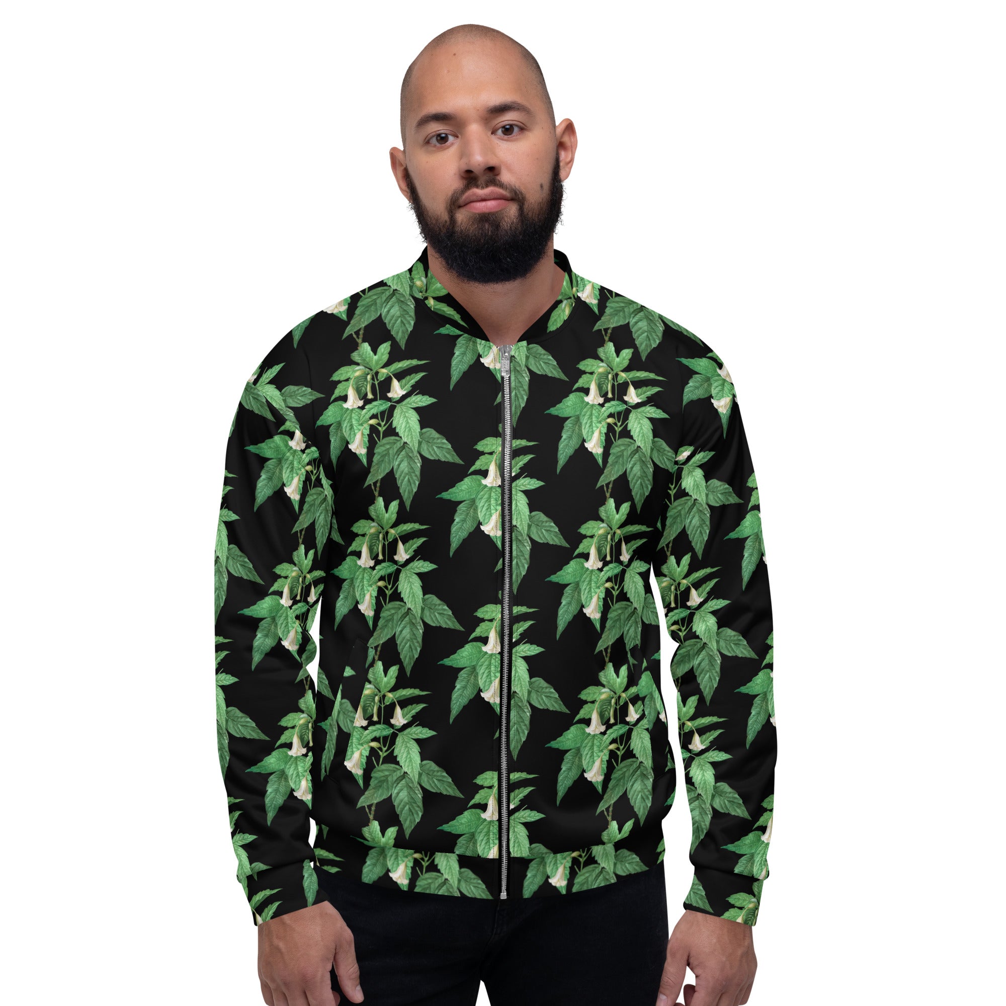 Tropical Print Designer Jacket, Best Unisex Bomber Jacket