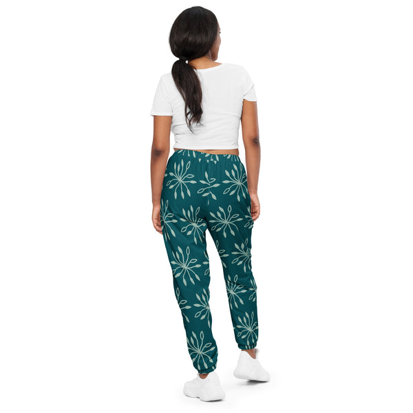 Blue Abstract Unisex Track Pants, Adult Pants