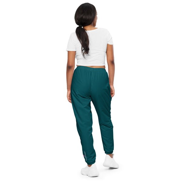 Teal Blue Solid Color Track Pants, Best Unisex track pants